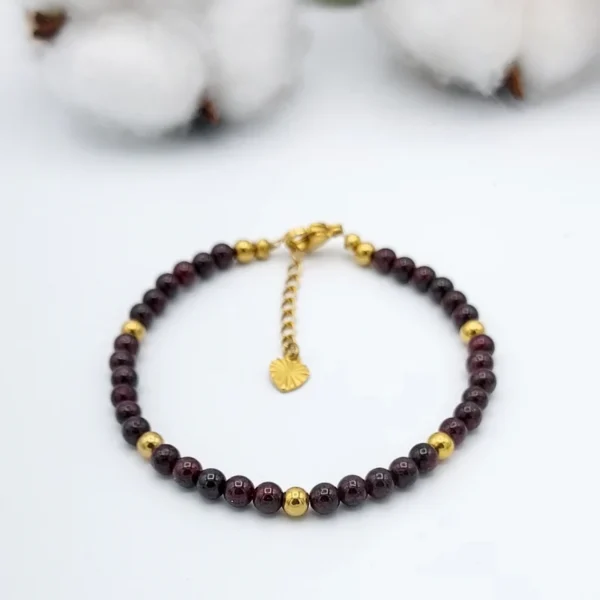 Bracelet Grenat 4MM