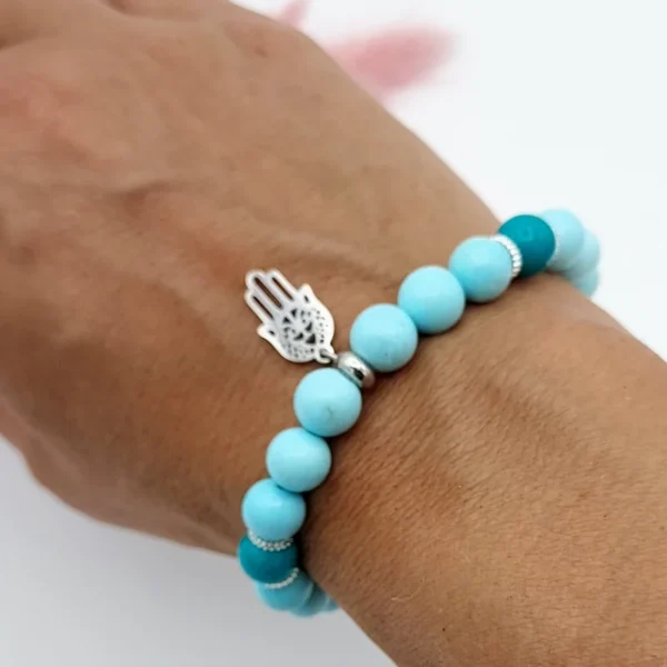 Bracelet Howlite bleu - Image 4