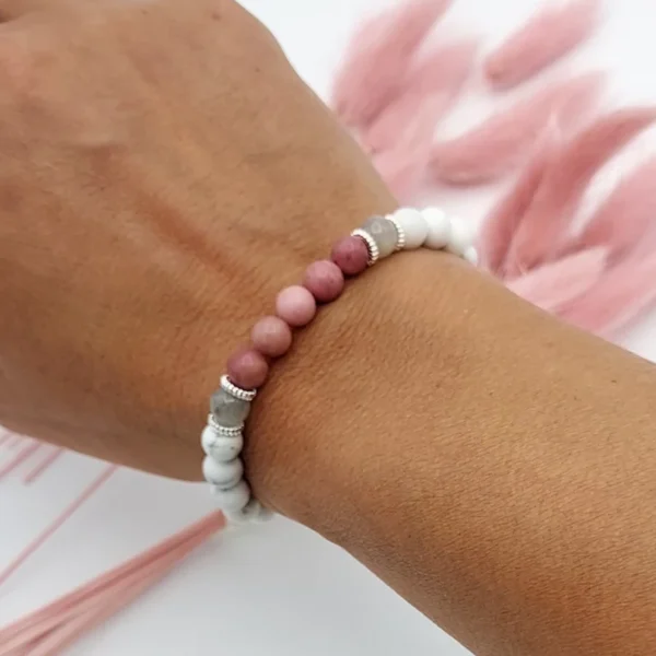 Bracelet Howlite mat 6MM - Image 2