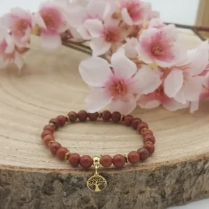 Bracelet Jaspe rouge 6MM