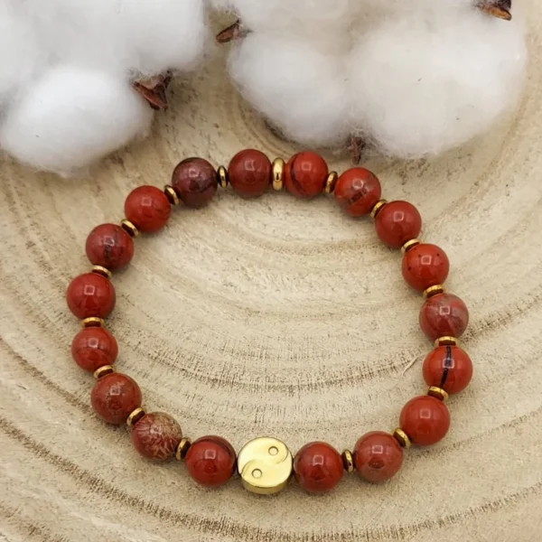Bracelet Jaspe rouge 8MM - Image 2