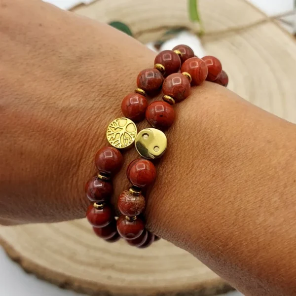 Bracelet Jaspe rouge 8MM - Image 3